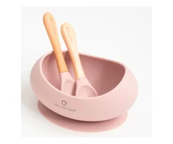 Outlet Vajilla 3 Piezas Silicona Blush Vajilla Infantil|Baby Led Weaning