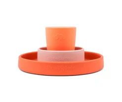 Vajilla Infantil^Done by Deer Vajilla de Silicona Happy Clouds Papaya