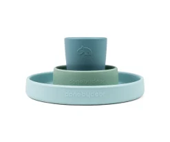 Vajilla Infantil^Done by Deer Vajilla de Silicona Happy Clouds Azul