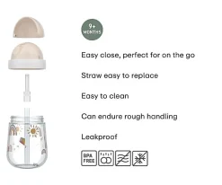 Hot Vaso con Pajita Mio Fairy Garden Vasos Antiderrame|Vasos Para Bebés Y Niños