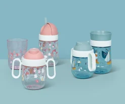 Sale Vaso con Pajita Mio Flores y Mariposas Vasos Antiderrame|Vasos Para Bebés Y Niños
