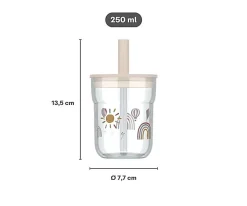 Best Vaso con Pajita Mio Little Farm 250 ml Vasos Antiderrame|Vasos Para Bebés Y Niños