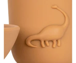 Vajilla Infantil^Konges Slojd Vaso y Plato de Silicona Dino Almond